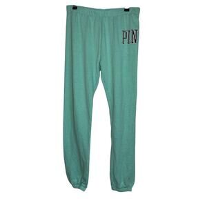 PINK Victoria's Secret Teal Lightweight Jogger Sweat Pants Women's Size Small